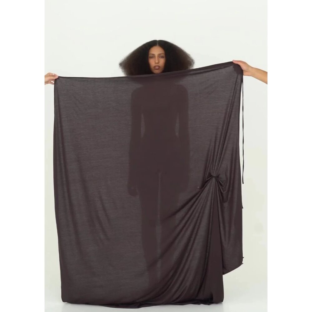 Diana Milkanova Studio Gaia Dress in Chocolate Brown One Size New Womens Maxi - Picture 11 of 16